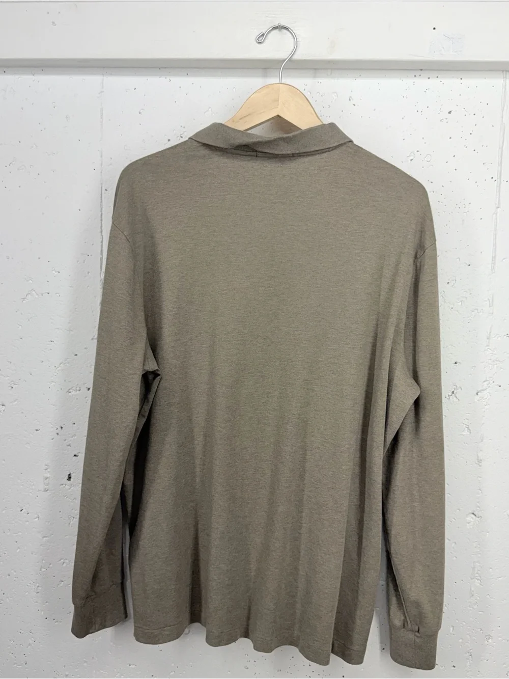 Polo Ralph Lauren Men’s Size XL Classic Brown Light Brown Long Sleeve Polo Shirt